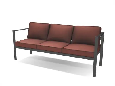 out bench sling fabric 019 Low-poly 3D model