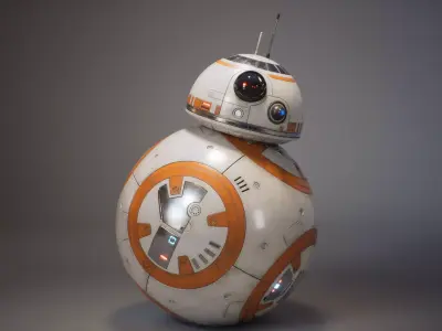 BB-8 robot Starwars PBR high model 3D model