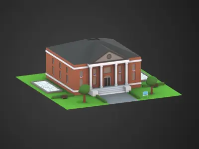 Low Poly City Pack Low-poly 3D model