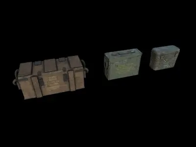 Crates Pack 2 Low-poly 3D model