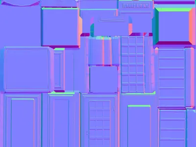 Traditional British Telephone box Low-poly 3D model