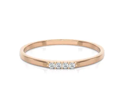 Light Minimalist Diamond Ring 3D print model