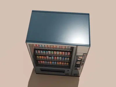 Vending Machine Coke Sprite Pepsi Fanta Junk Food 3D model