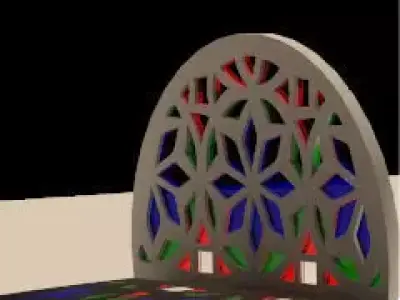 The Qamarias - stained glasses windows 3D Low-poly 3D model