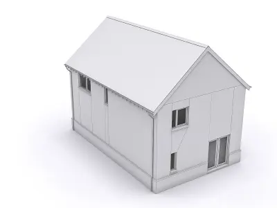 Townhouse 09 Low-poly 3D model purchase