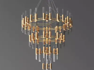 Waterfall Chandelier Luxxu 3D model
