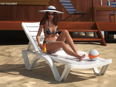  Woman Sun Lounger Bluetooth Speaker 
