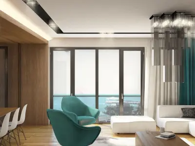 Modern Living Room 3D model 29