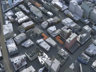 City 80 Low-poly 3D model