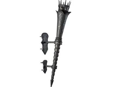 Medieval Torch 3D model buy