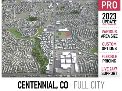 Centennial Low-poly 3D model