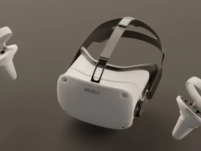 Occulus Quest 2 VR headset 3D model