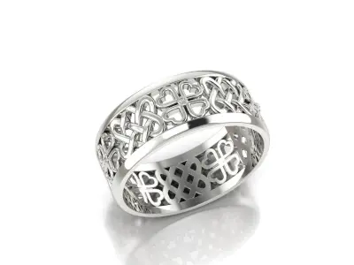Ring 3D print model celtic gold 3D print model