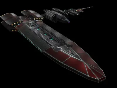Spaceships futuristic spaceship 3D model