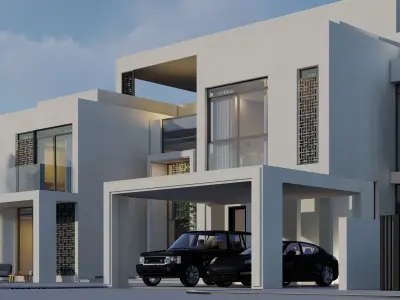 Villa visualization 3D model