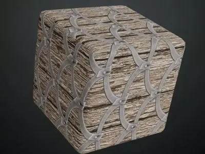 White Metal Iron Guard PBR Seamless Texture