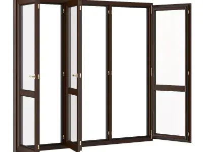 Wooden Window 2580mm x 2300mm 3D model