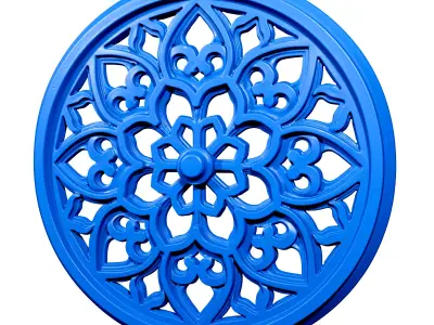 Gothic round windows 2 3D print model