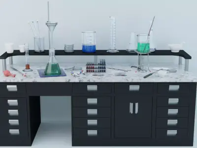 Laboratory Equipment  Material de laboratorio 3D model