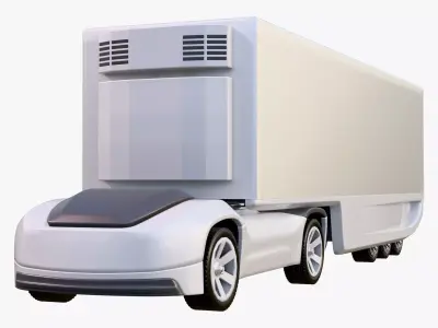 Autonomous Futuristic Cargo Truck M1 3D model