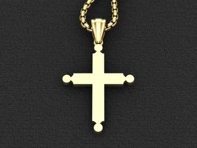 Cross Light Gold 3CP055 3DM STL 3D model