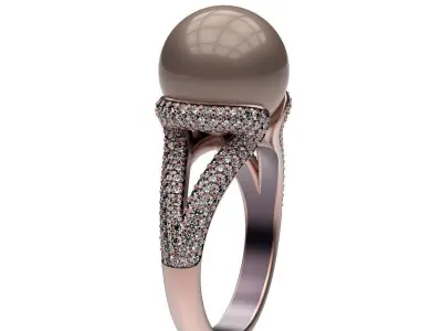 Ring Pearl Hugs 3D print model