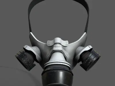 Gas mask scifi military combat 3d model low poly  Low-poly 3D model