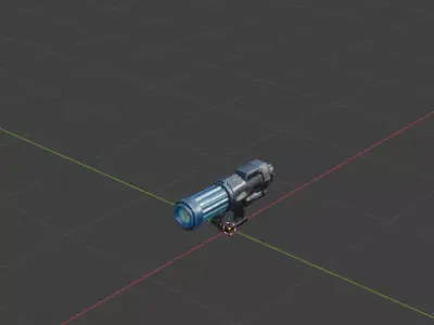 Low Poly Game Weapon Low-poly 3D model