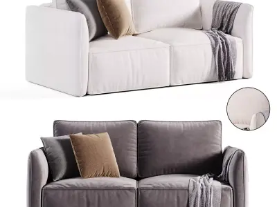 Sofa oljen mini happy Low-poly 3D model
