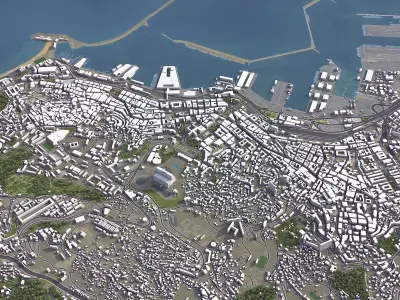 Algiers  - City 3D Model Low-poly 3D model