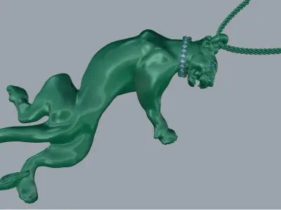 panther pendant  3D print model