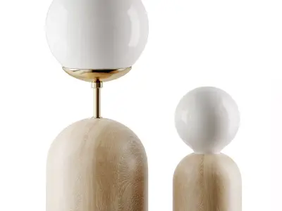 Handturned Maple Domos Lamp from Cofield 3D model