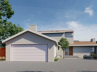 3D Exterior Scene 3D model design garden and landscape  3D model