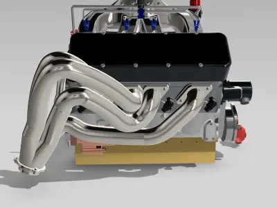 SBC Small Block Chev Drag Street 3 versions NA NOS Injected 3D print model