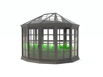 Greenhouses collection greenhouse with grass in it 3D model
