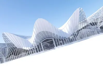 Futuristic Architectural Interior Structure 3D model