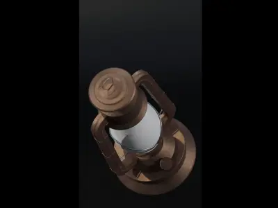 Lantern old fashioned 3D model