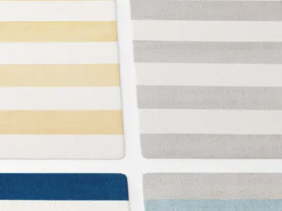 Carpet collection 5 striped rugs 3D model