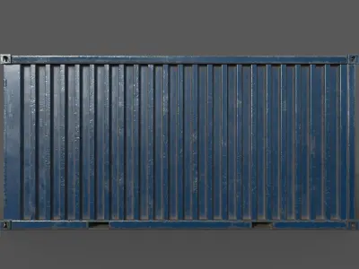  Blue Shipping Container PBR Low-Poly Game Ready 3D Model Low-poly 3D model