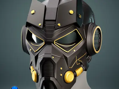Post-apocalypse Sci-fi Cosplay Mask 3D print model