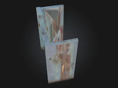 Rusty Metal Platform  Weathered Industrial Base 3D model purchase