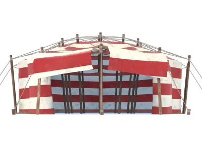Circus Tent PBR Low-poly 3D model