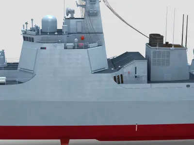  Chinese Type 052D Destroyer And Ka-28 