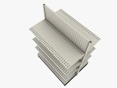 Store Shelf Low-poly 3D model