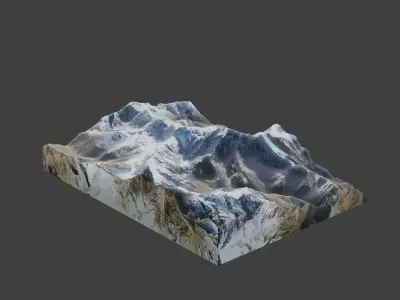 Annapurna III Mountain Low-poly 3D model