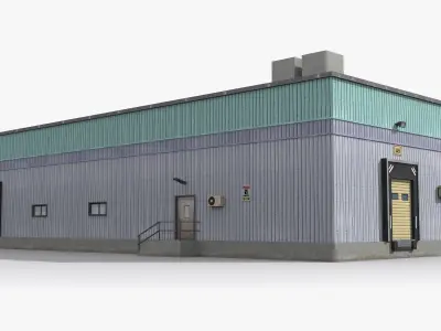 Factory x20 Low-poly 3D model