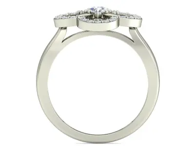 Women Wedding Engagement Flower Ring 3D print model purchase