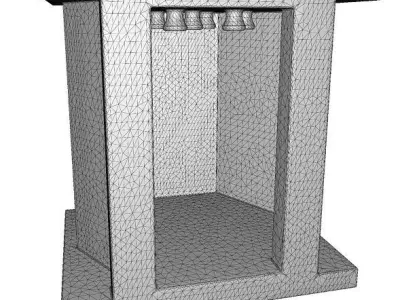 Wooden Elevator Toy Low-poly 3D model