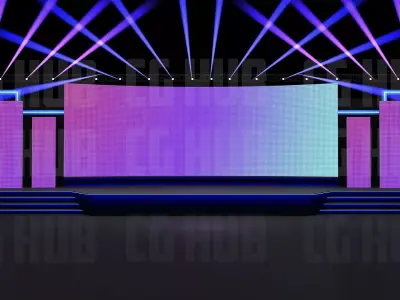 Event stage design 3D model