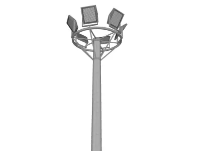 Concrete Lamp Post - Light Pole - Light Post - Street Light 10 3D model
